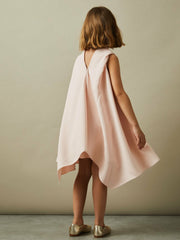 13-14 yrs High-Neck Drape Back Dress Pink | Children & Baby