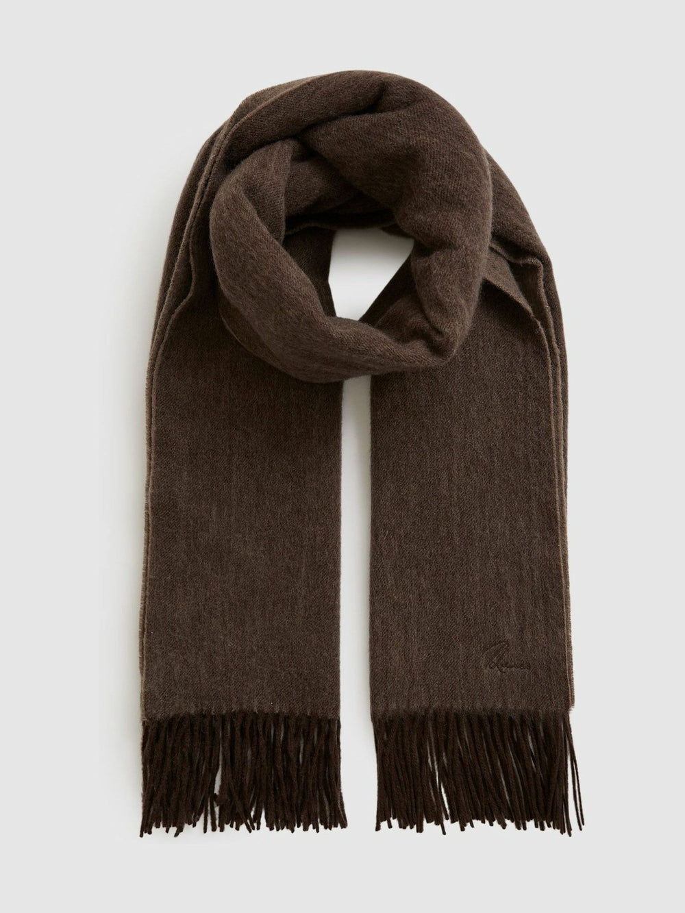 Wool-Cashmere Scarf Chocolate | Women