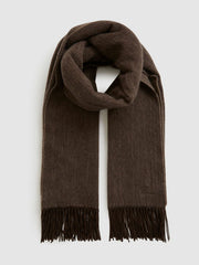 Wool-Cashmere Scarf Chocolate | Women