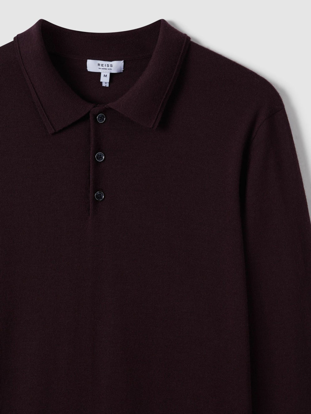 Merino Wool Polo Shirt Dark Bordeaux | Men
