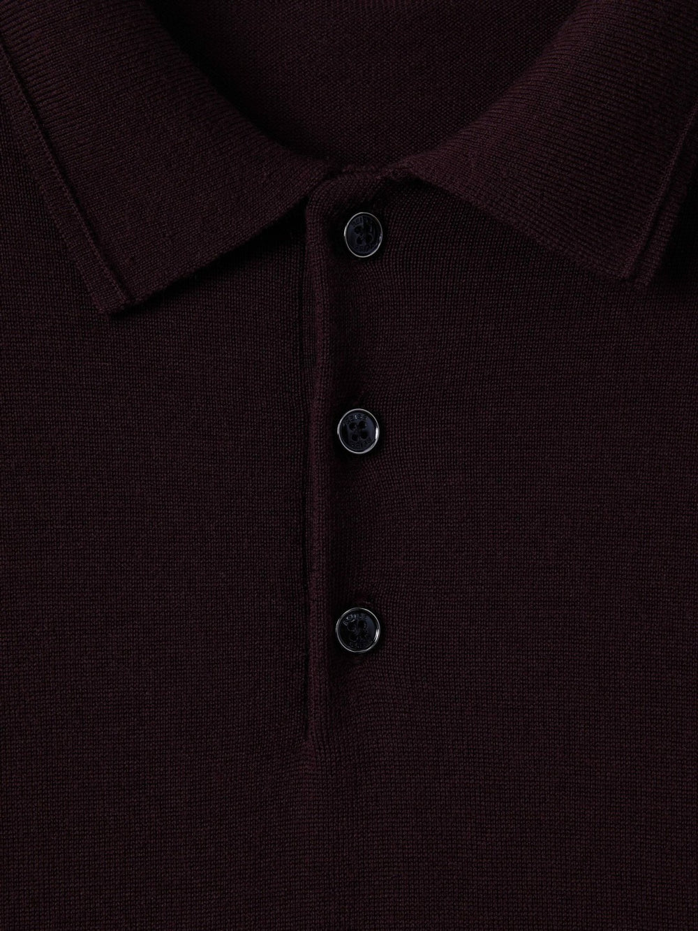 Merino Wool Polo Shirt Dark Bordeaux | Men