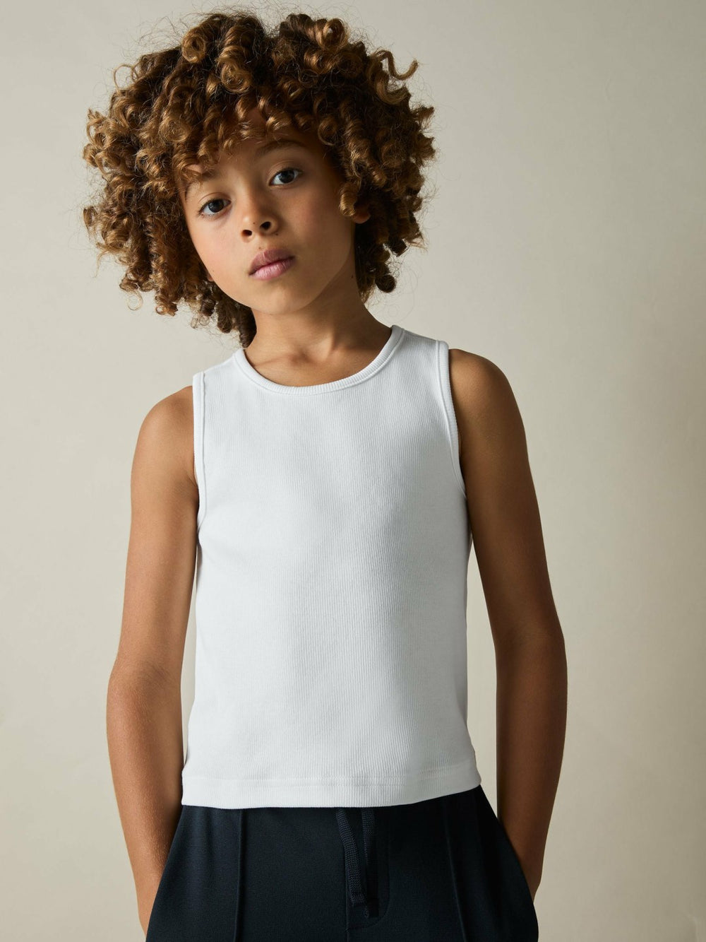 3-9 yrs Cotton Stretch Ribbed Vest 3 Pack White | Children & Baby