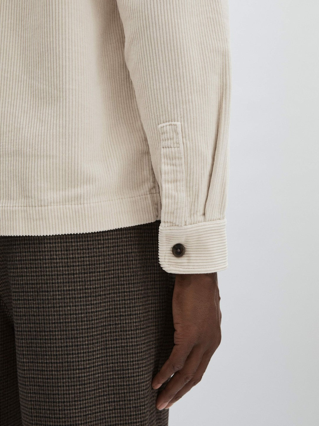 Les Deux Cotton Corduroy Overshirt Ivory | Men