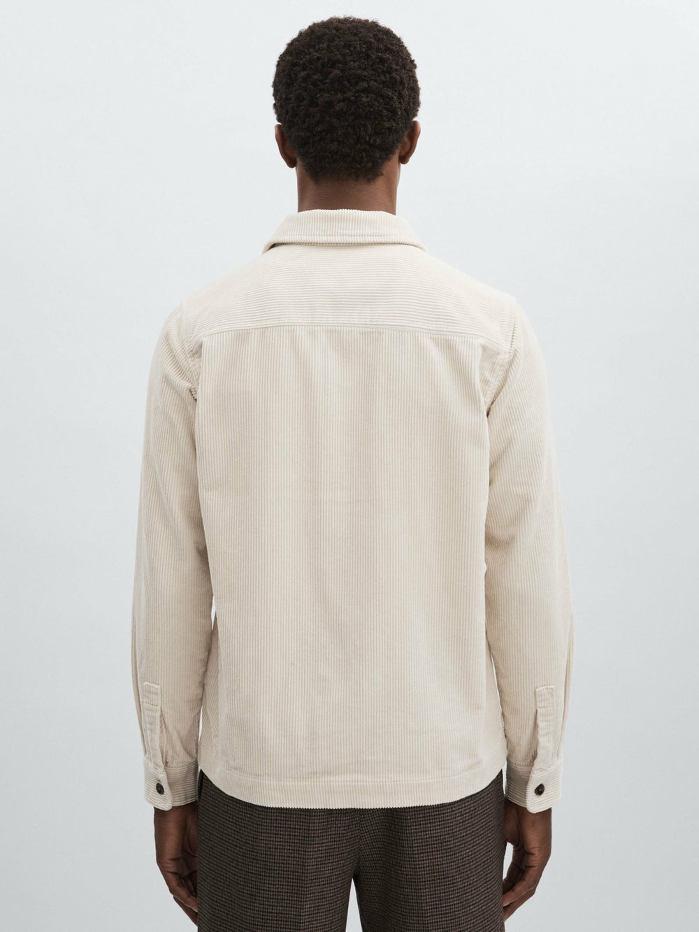 Les Deux Cotton Corduroy Overshirt Ivory | Men