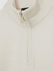 3-9 yrs Merino Wool Half-Zip Funnel Neck Jumper Snow | Children & Baby