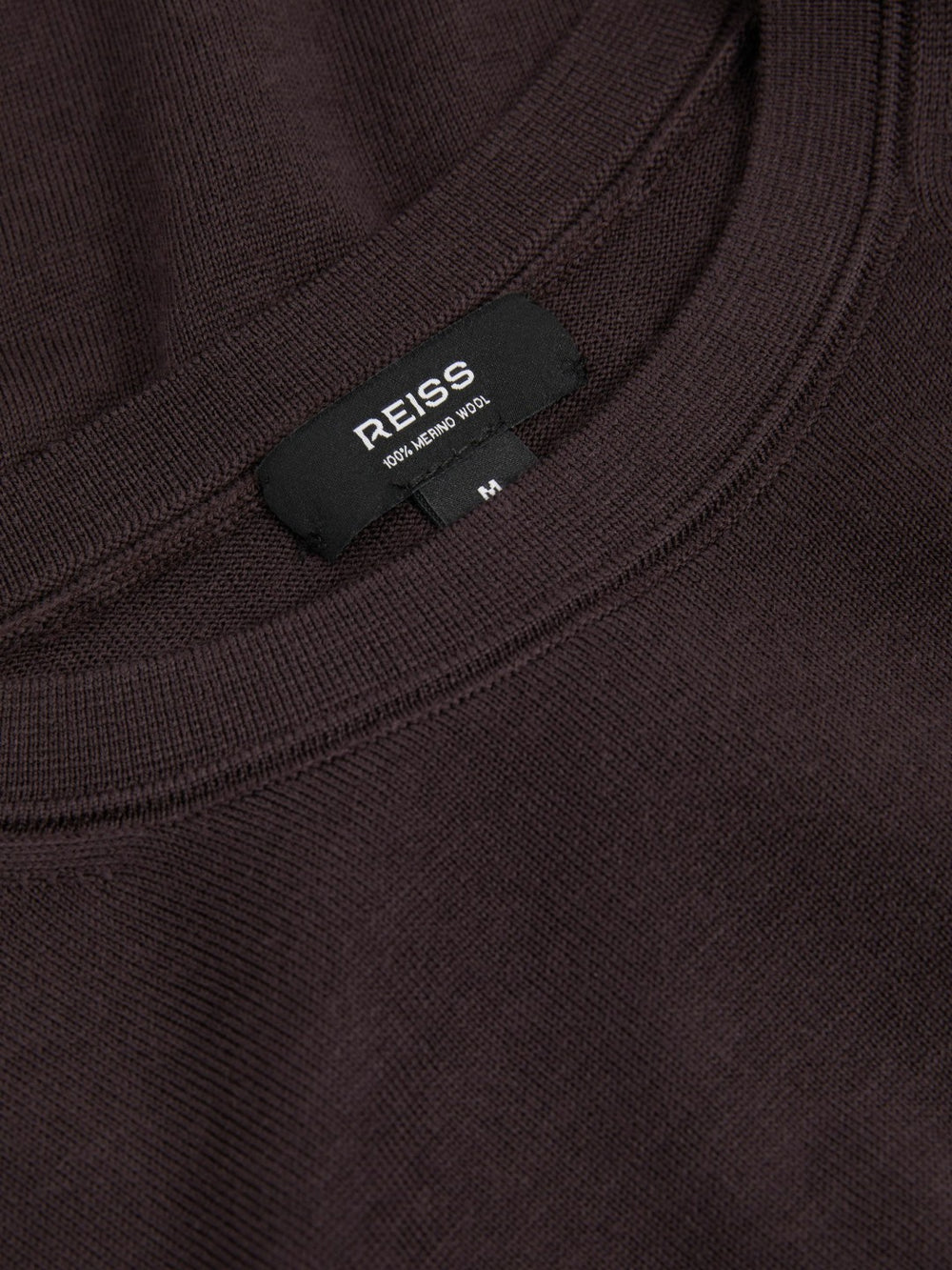 Merino Wool Crew Neck Jumper Dark Bordeaux | Men