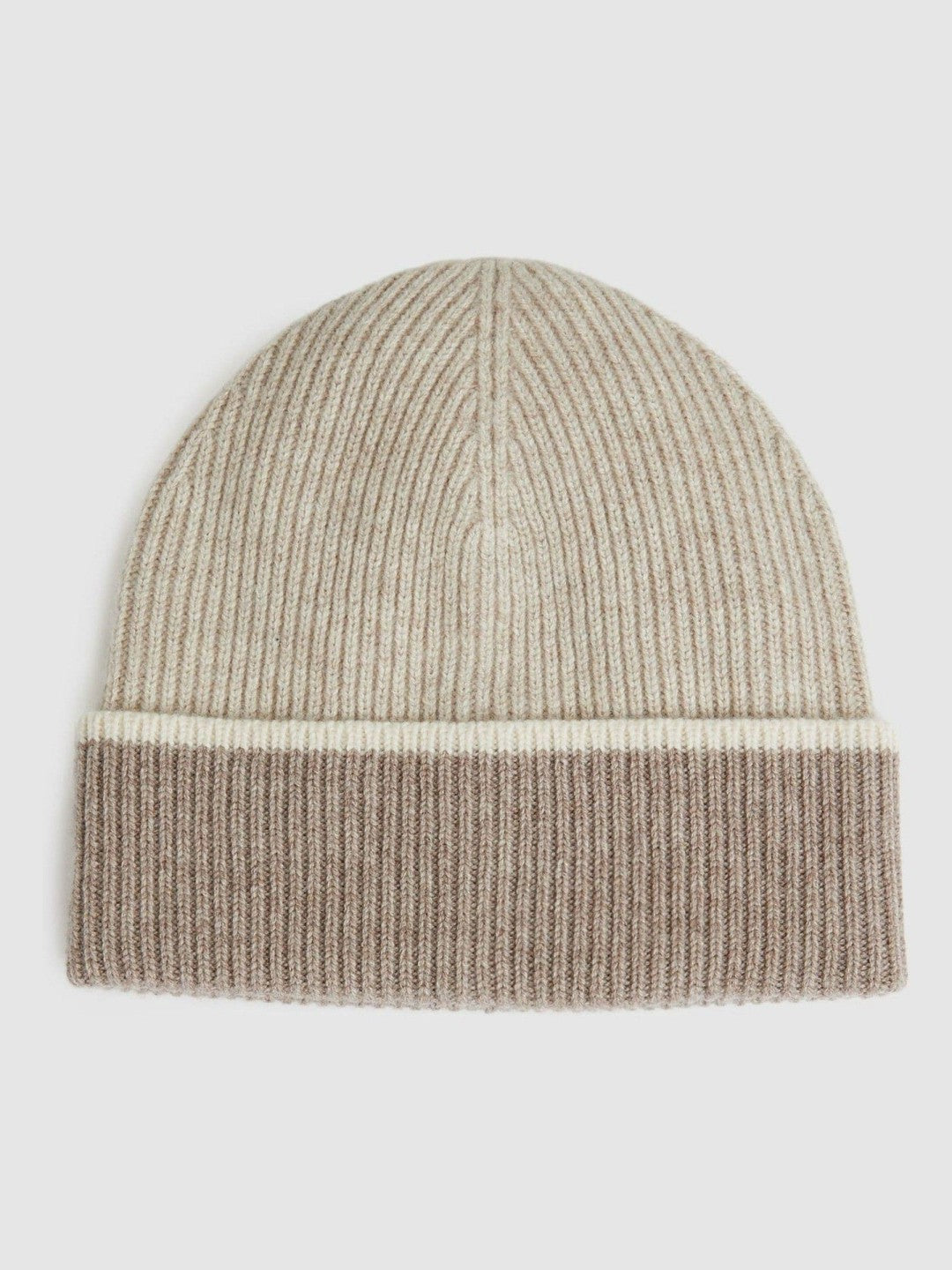 Wool Blend Tipped Beanie Taupe | Women