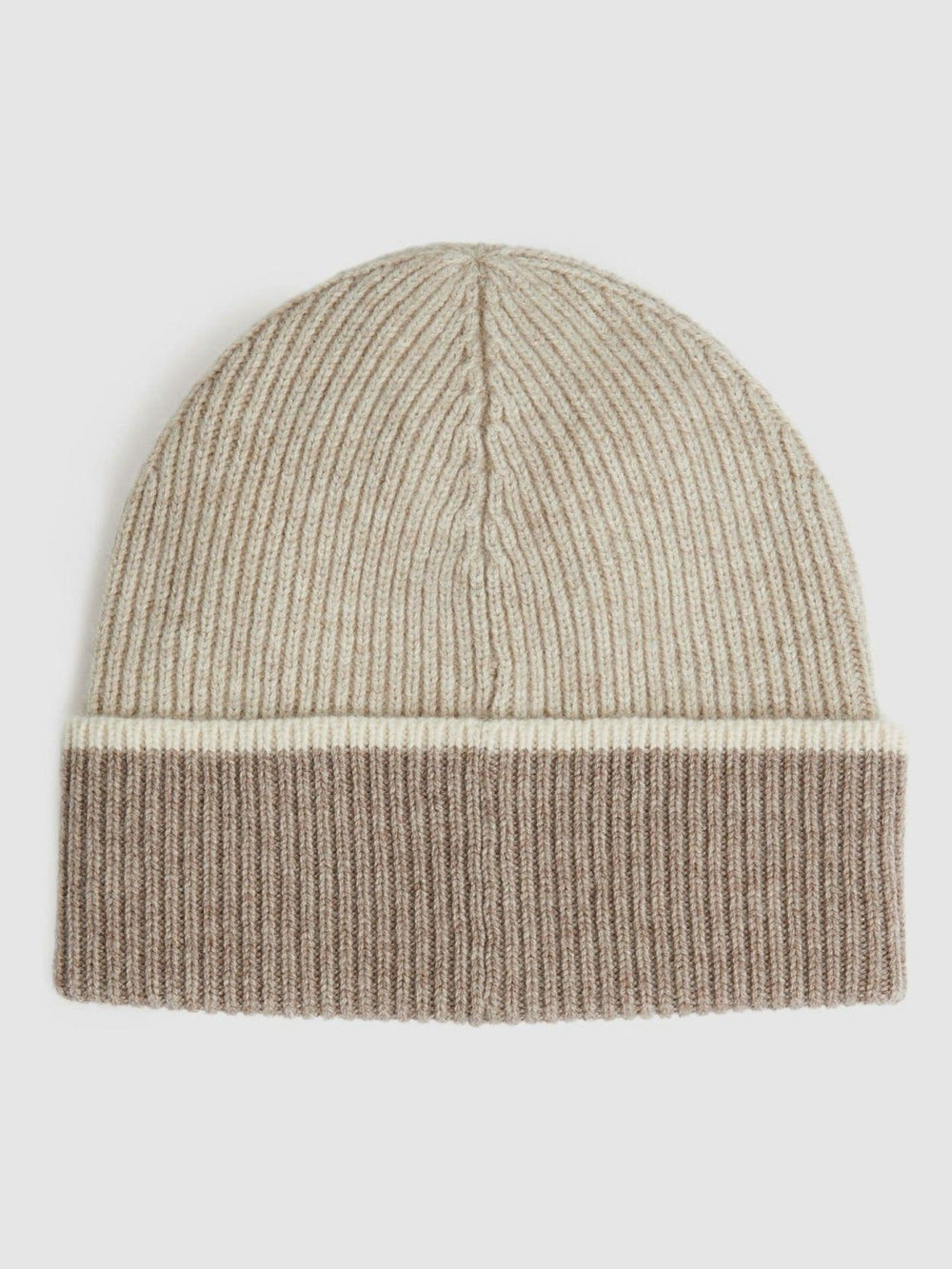 Wool Blend Tipped Beanie Taupe | Women