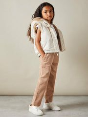 9-13 yrs Reversible Quilted Borg Gilet Brown | Children & Baby