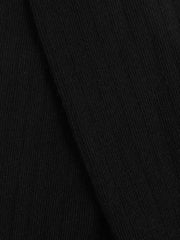 Cotton Blend Ribbed Loafer Socks Black | Women