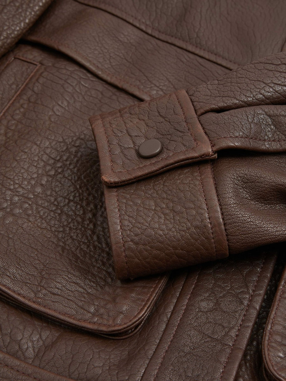 Atelier Grained Leather Jacket Chocolate | Women