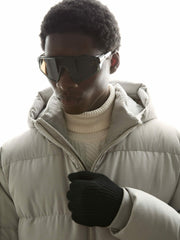Ribbed-Merino Touchscreen Gloves Black | Men
