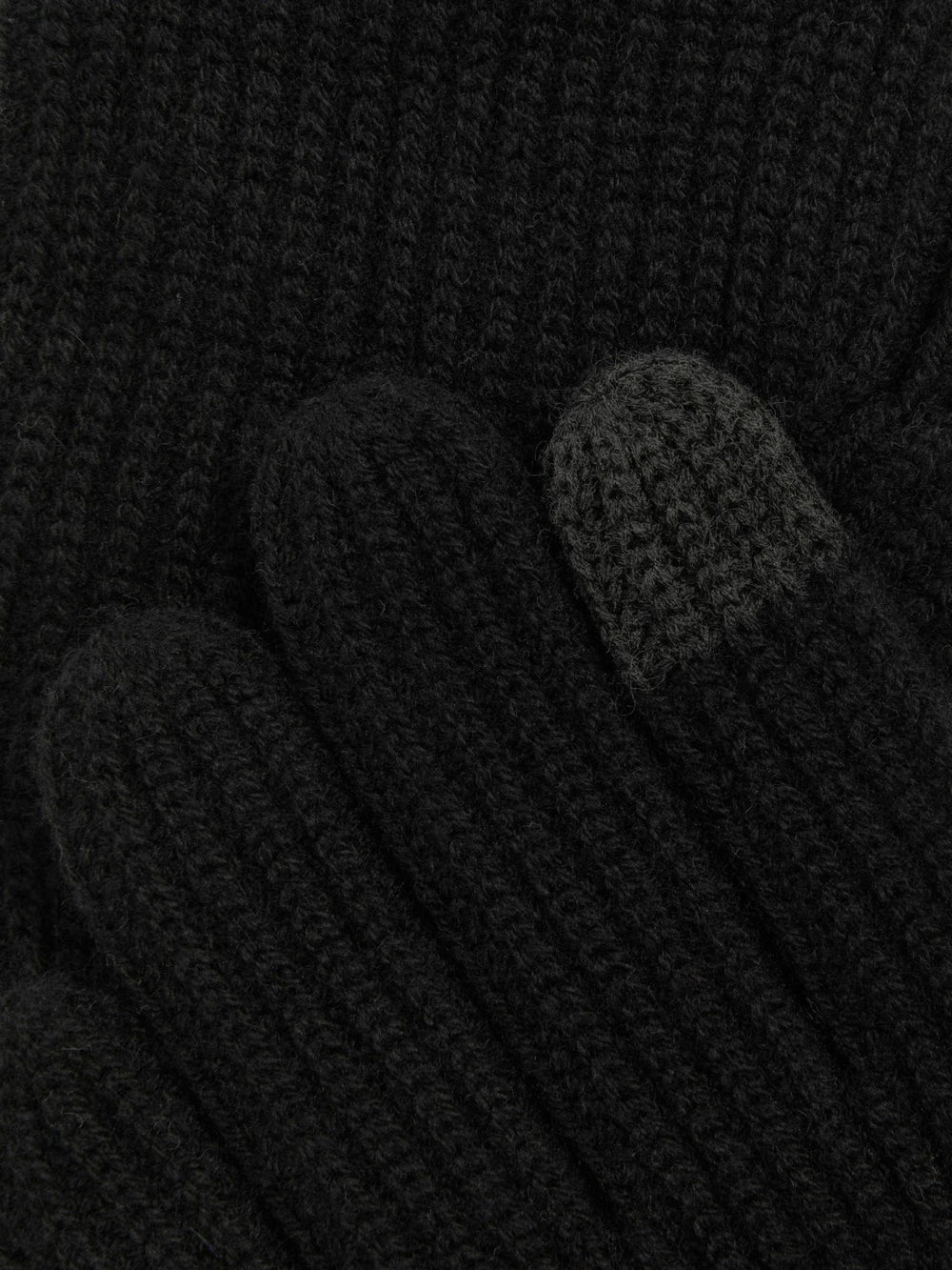 Ribbed-Merino Touchscreen Gloves Black | Men