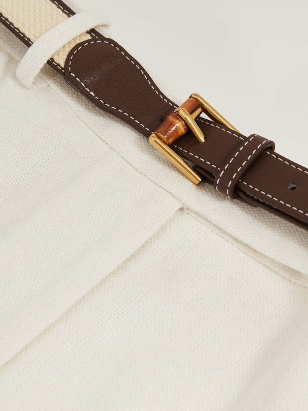Petite Linen-Blend Bermuda Shorts White | Women