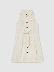 4-9 yrs Tie-Waist Collared Dress Ivory | Children & Baby