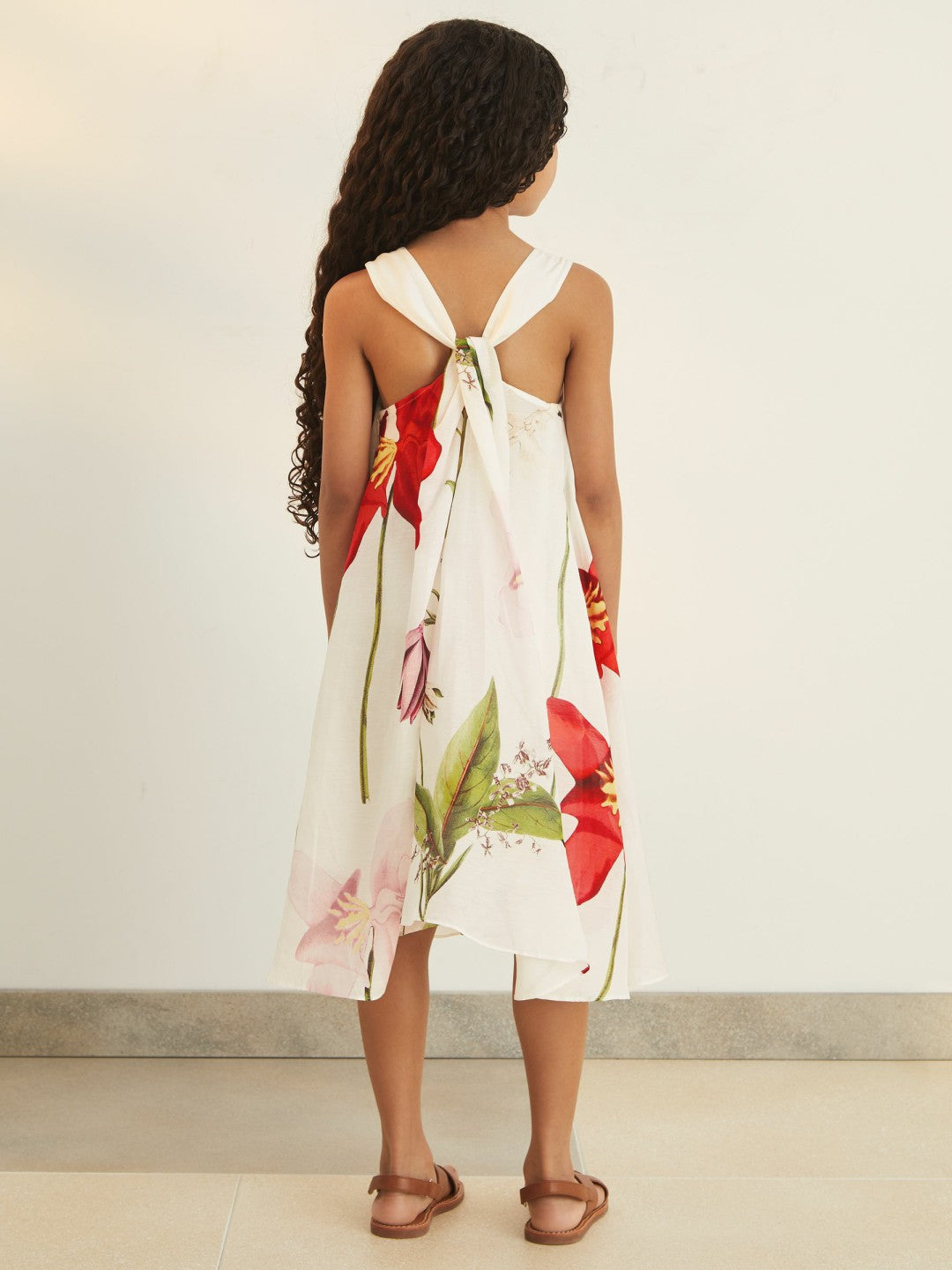 4-9 yrs  | NYBG Floral Maxi Dress With Linen Ivory | Children & Baby