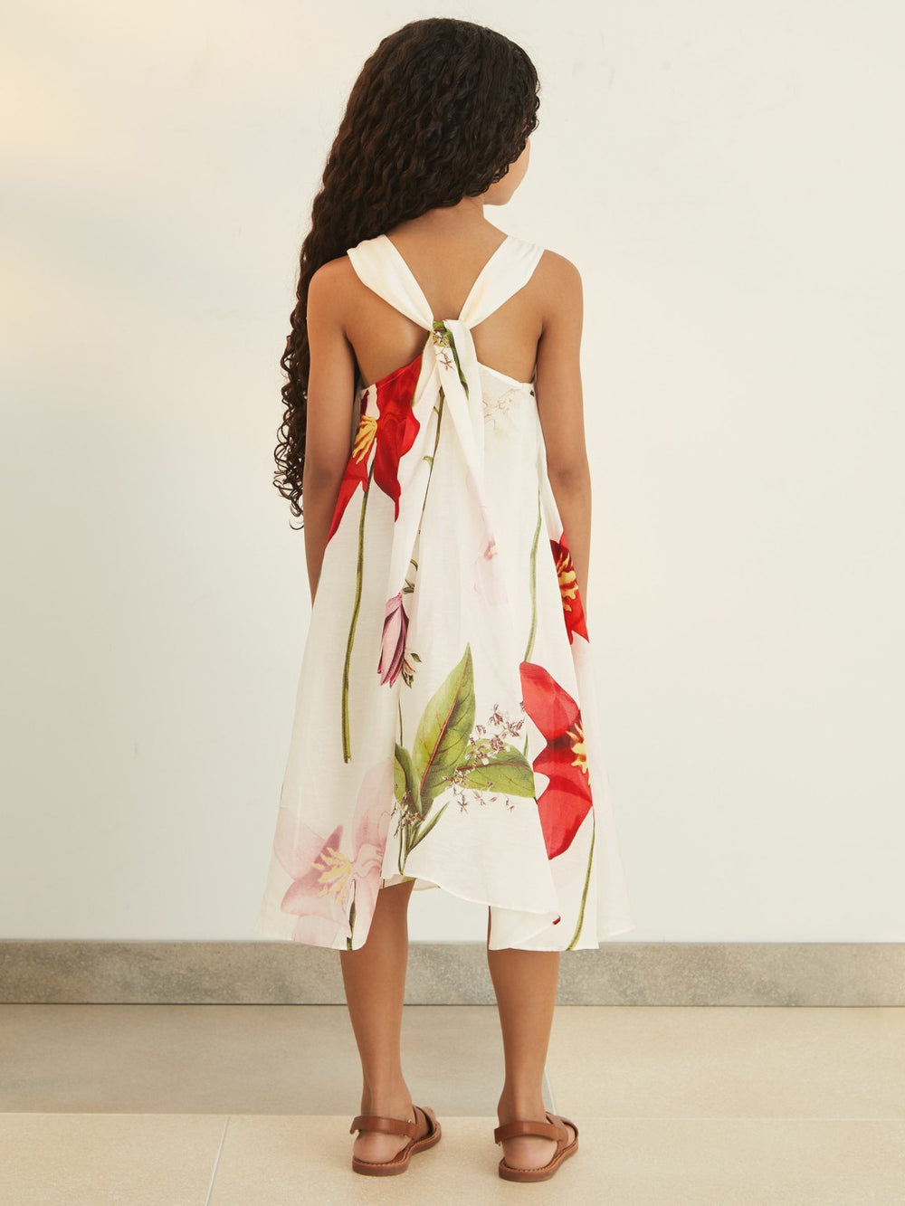 4-9 yrs  | NYBG Floral Maxi Dress With Linen Ivory | Children & Baby