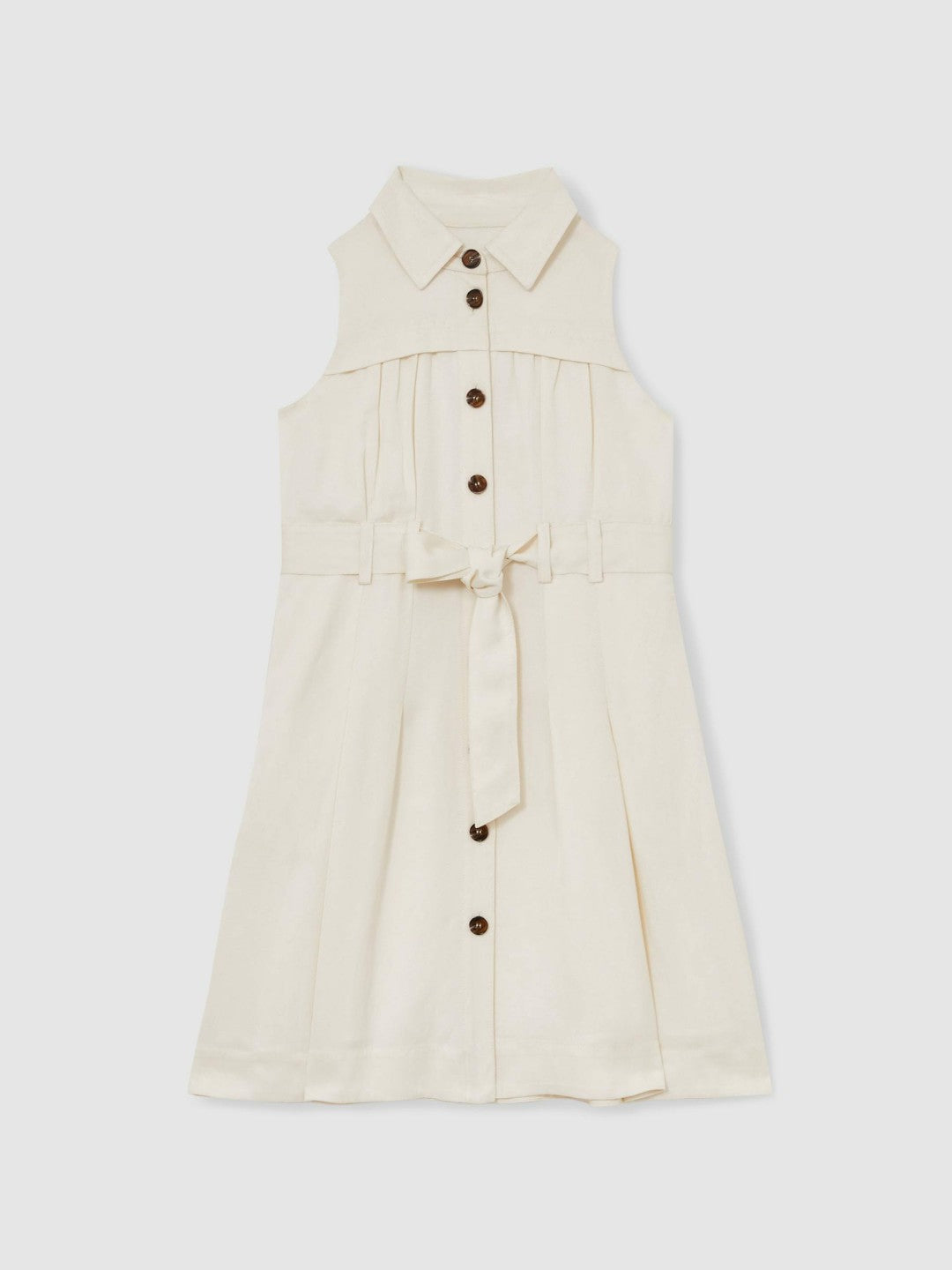 9-13 yrs Tie-Waist Collared Dress Ivory | Children & Baby