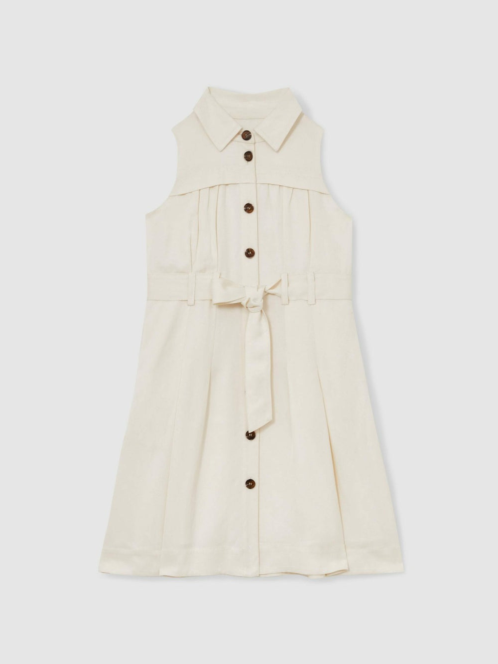 9-13 yrs Tie-Waist Collared Dress Ivory | Children & Baby