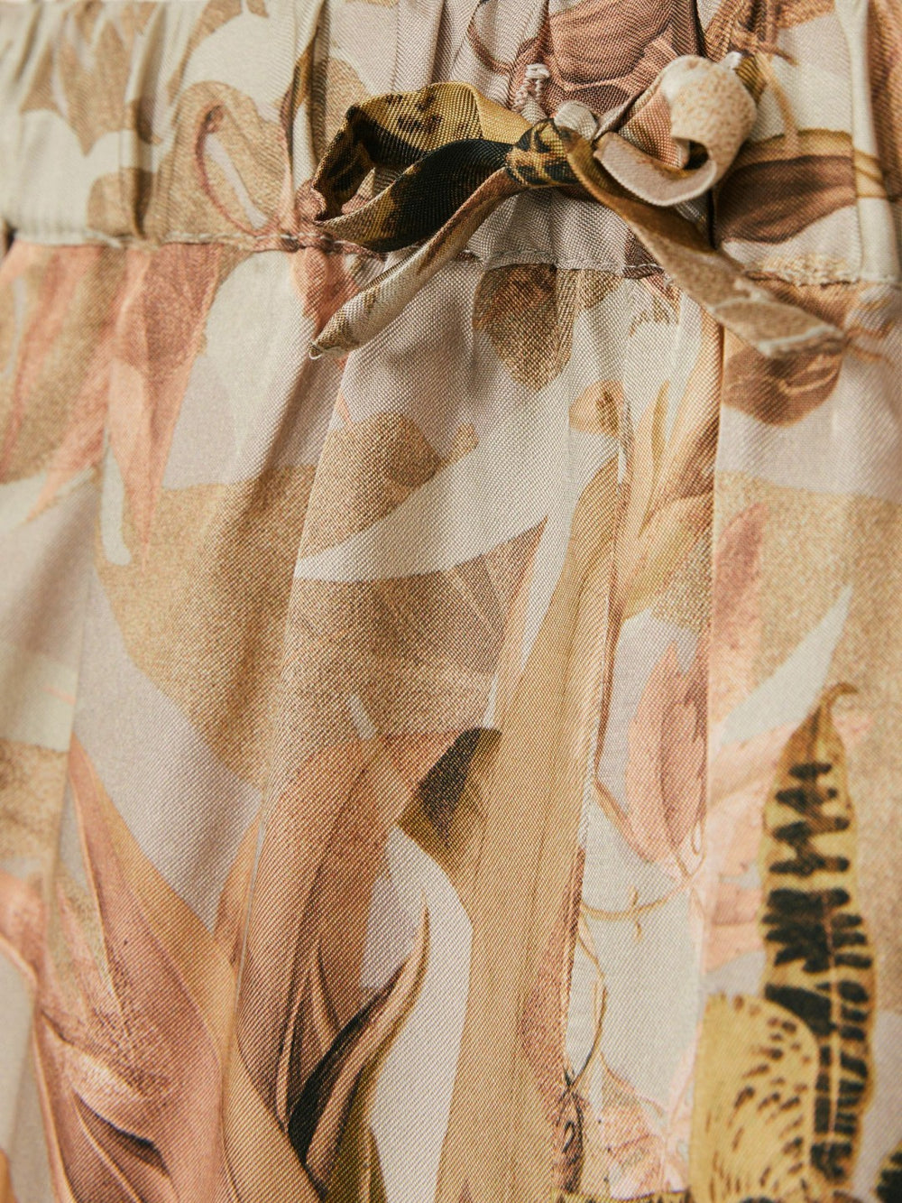 9-13 yrs  | NYBG Satin Floral-Print Shorts Khaki | Children & Baby