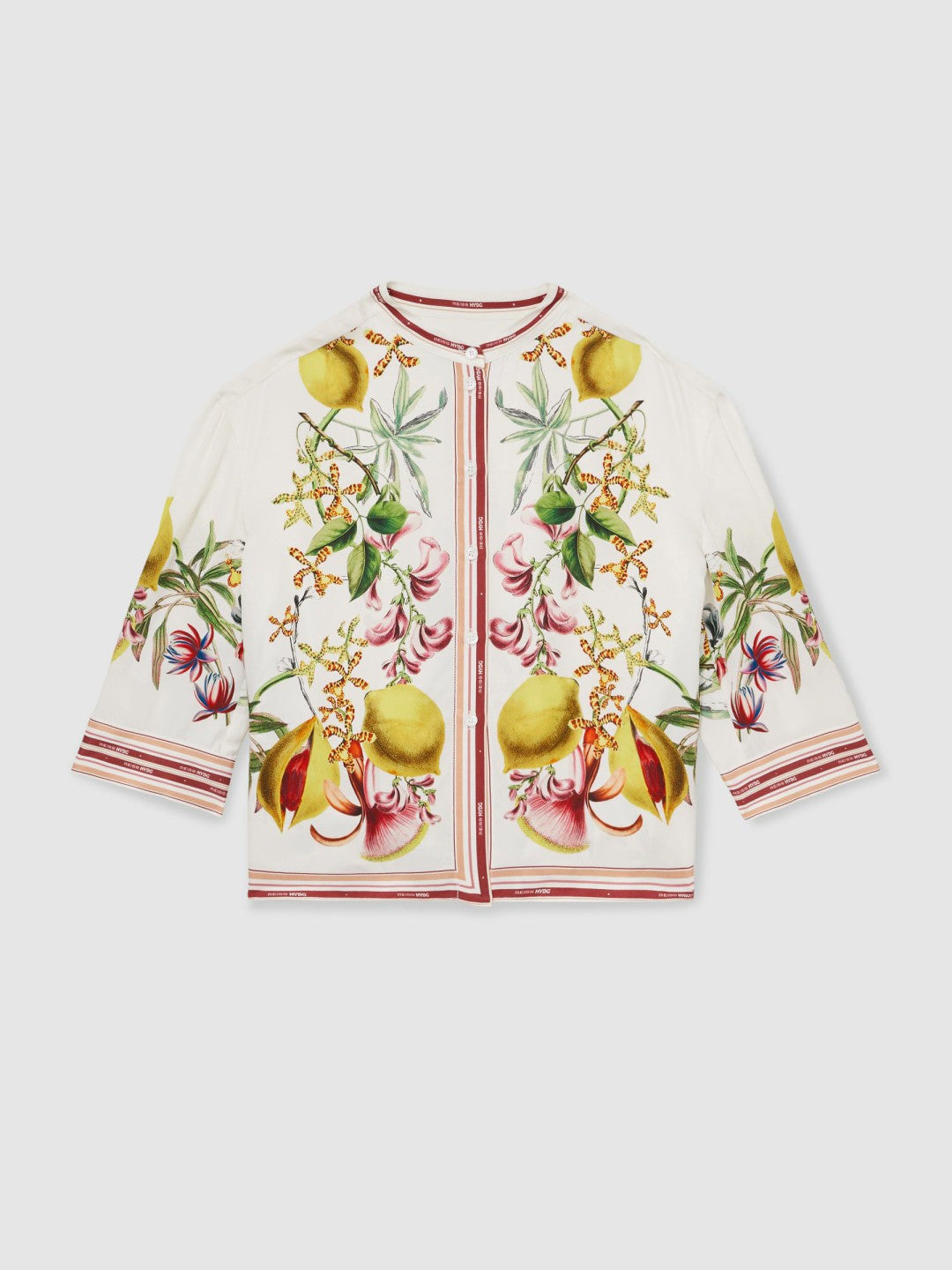 13-14 yrs  | NYBG Satin Floral-Print Shirt Ivory | Children & Baby