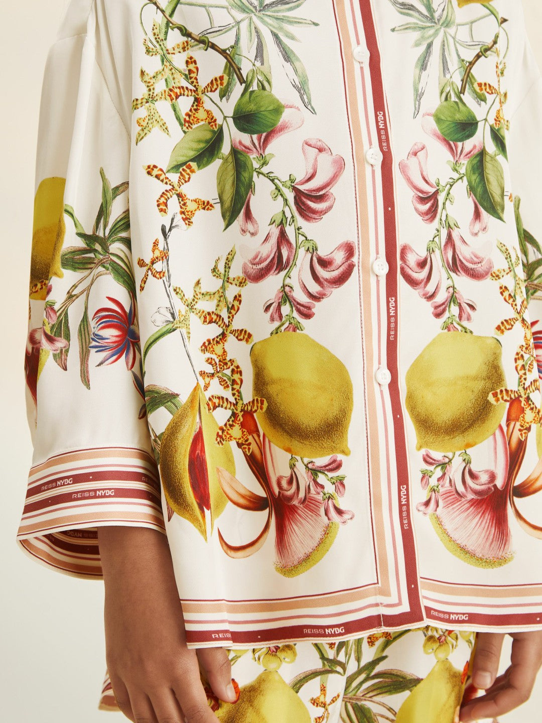 9-13 yrs  | NYBG Satin Floral-Print Shirt Ivory | Children & Baby