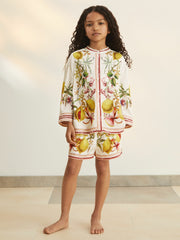 4-9 yrs  | NYBG Satin Floral-Print Shirt Ivory | Children & Baby
