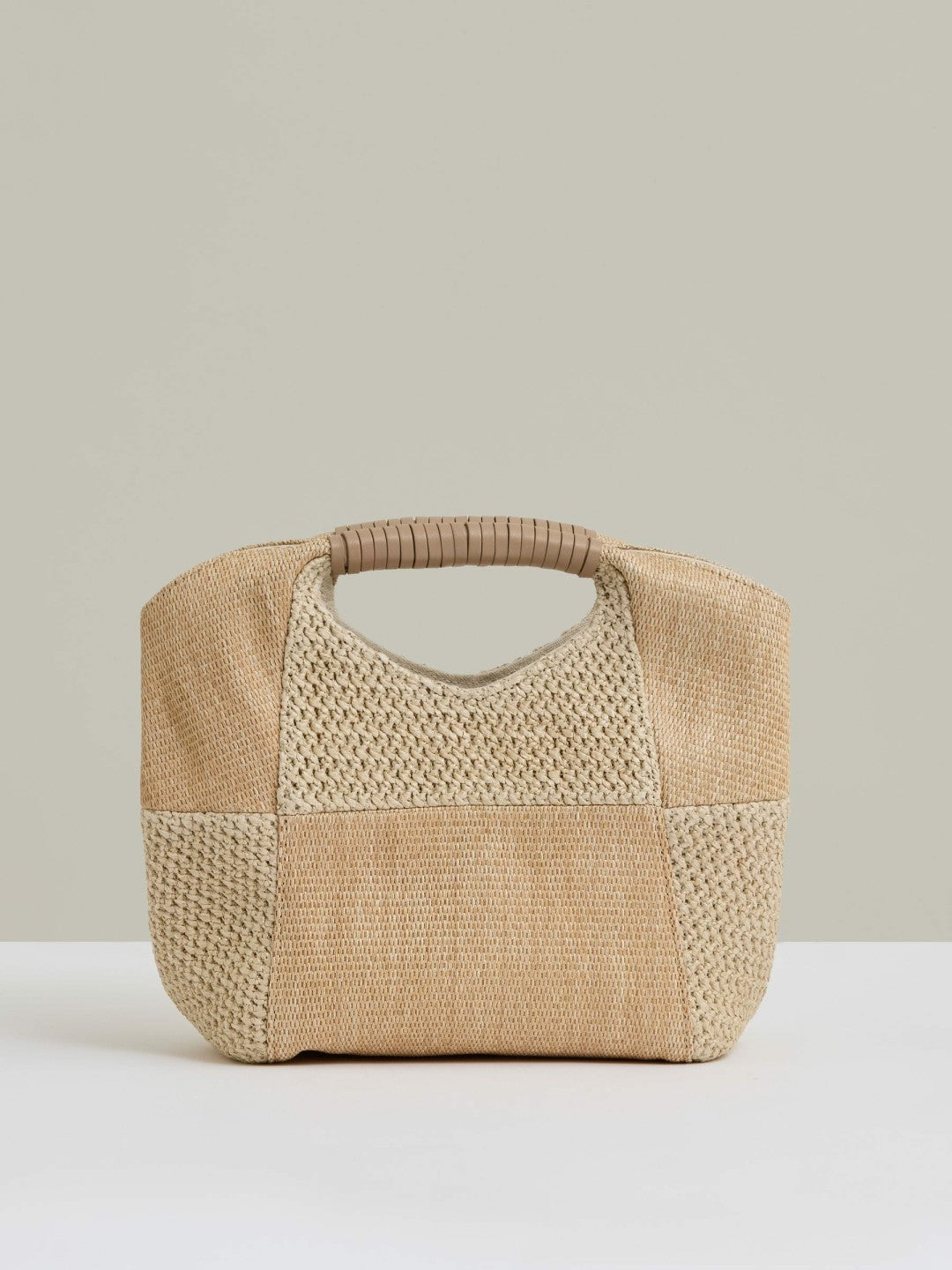 Raffia Patchwork Clutch Bag Natural | Women