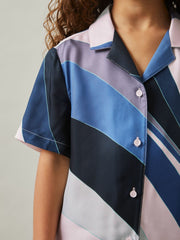9-13 yrs Printed Cuban Collar Shirt Blue Print | Children & Baby