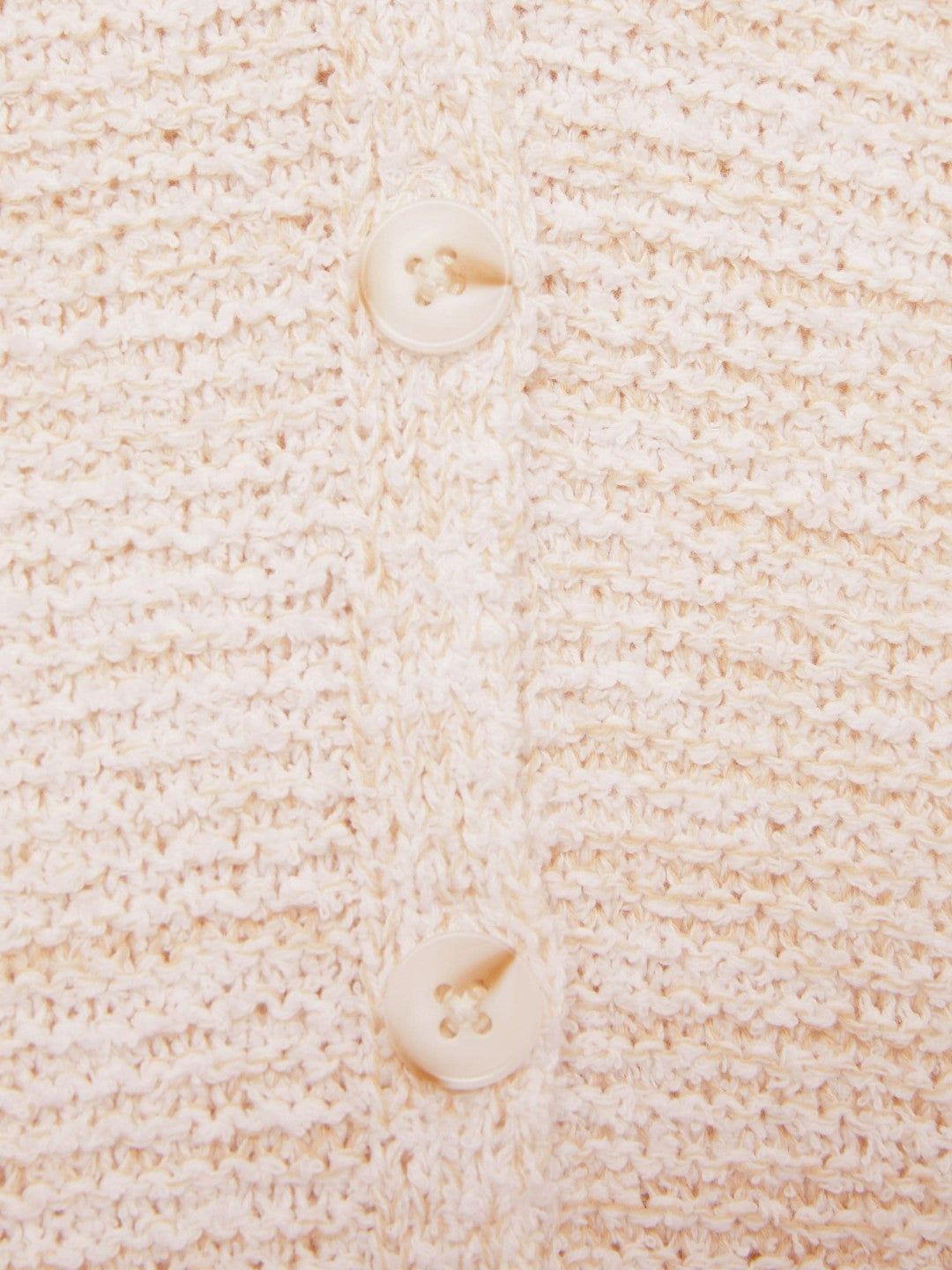 Cotton-Linen Button-Through Knit Top Ivory | Women