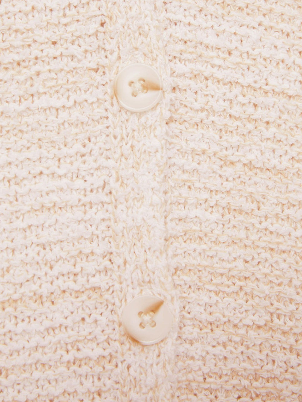 Cotton-Linen Button-Through Knit Top Ivory | Women