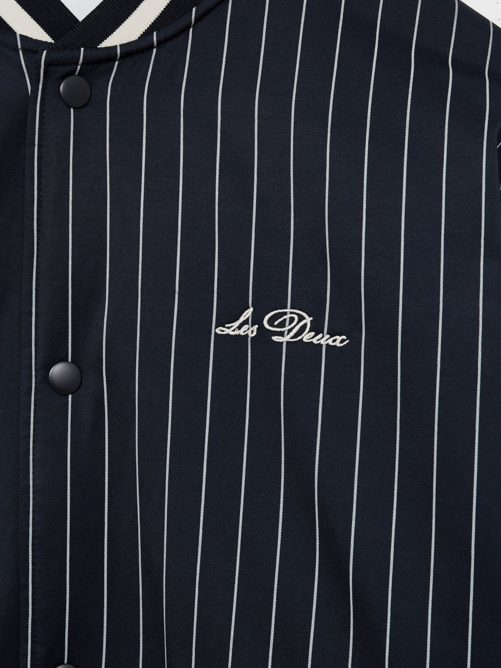 Les Deux Technical Varsity Jacket Navy Stripe | Men