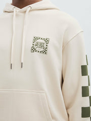 Les Deux 100% Cotton Goods Print Hoodie Ivory/Green | Men