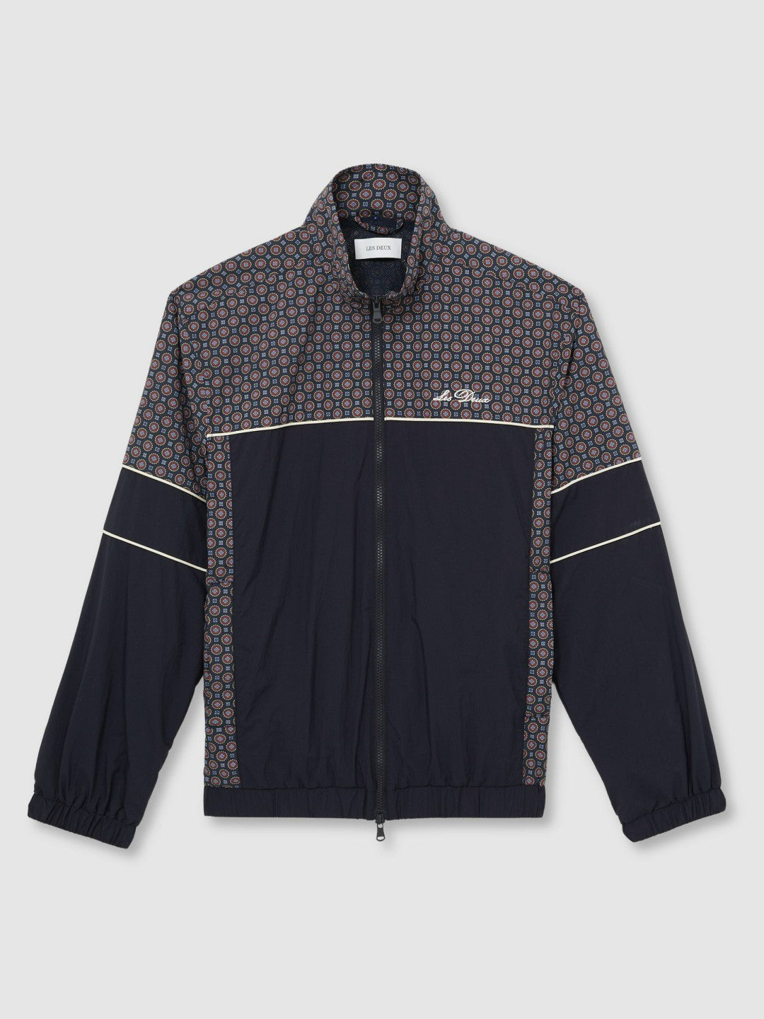 Les Deux Printed Track Jacket Dark Navy | Men