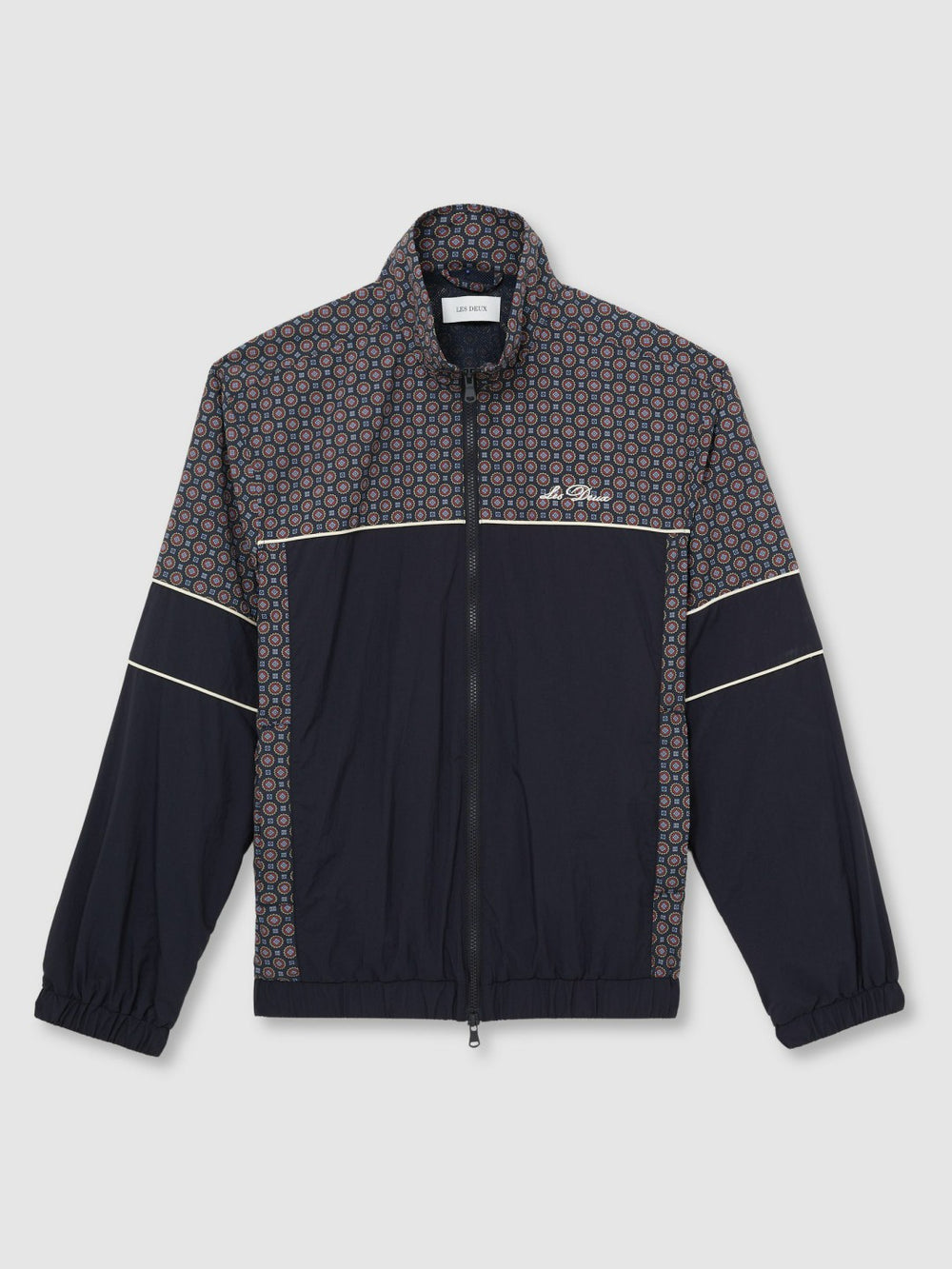 Les Deux Printed Track Jacket Dark Navy | Men