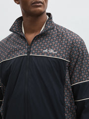 Les Deux Printed Track Jacket Dark Navy | Men
