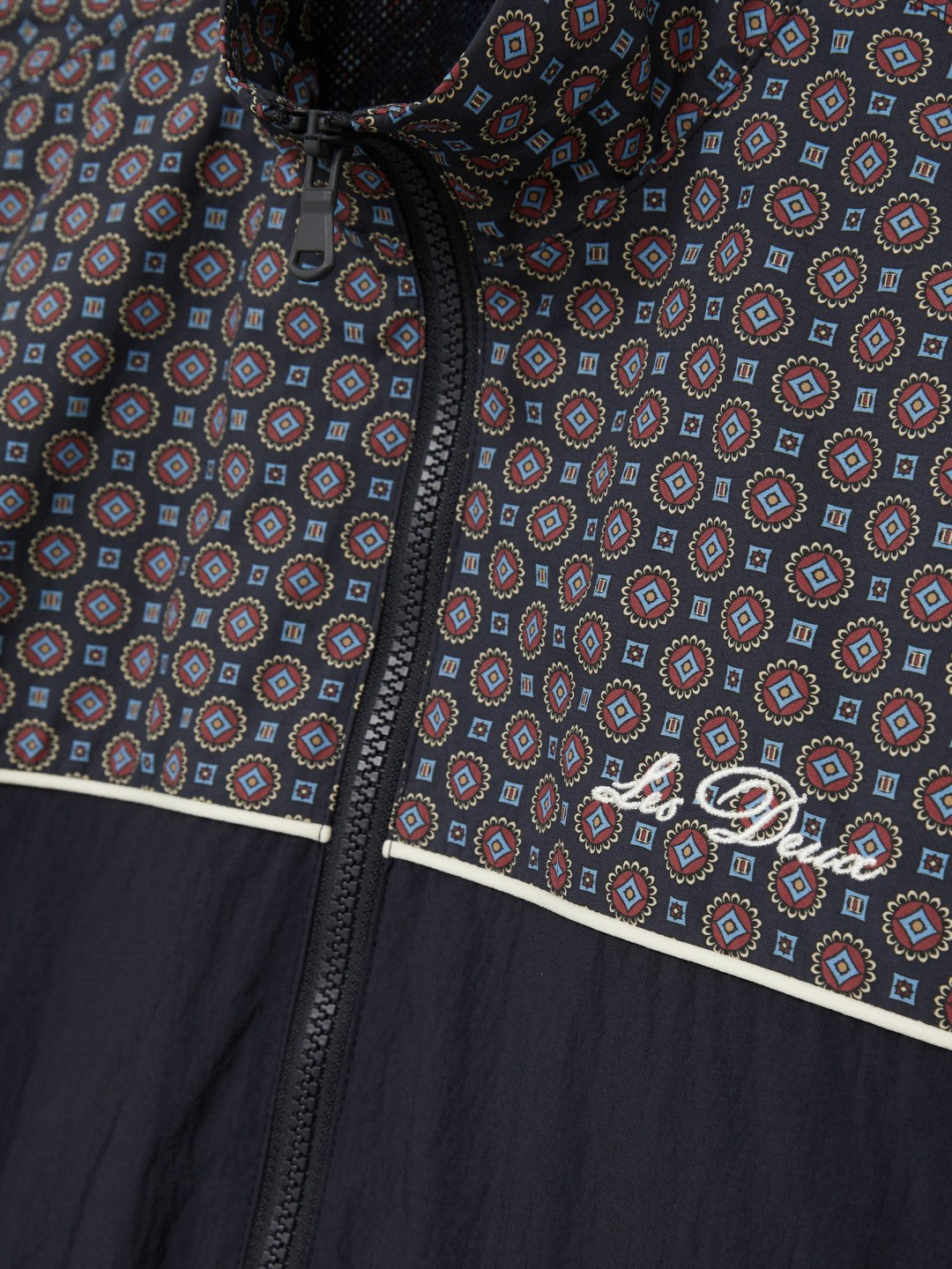 Les Deux Printed Track Jacket Dark Navy | Men