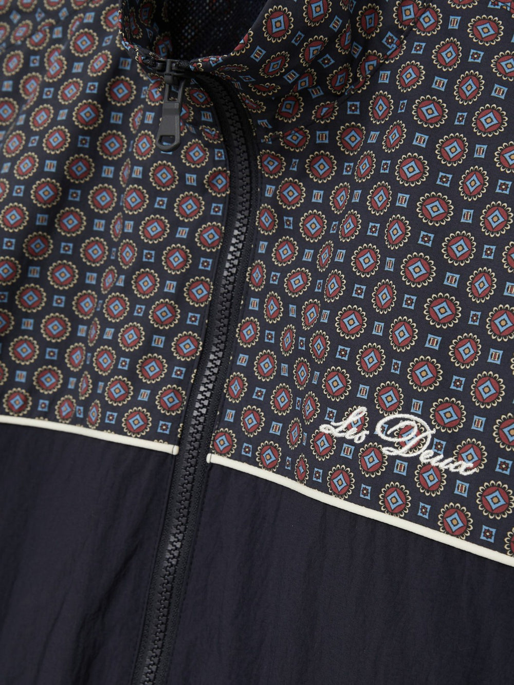 Les Deux Printed Track Jacket Dark Navy | Men
