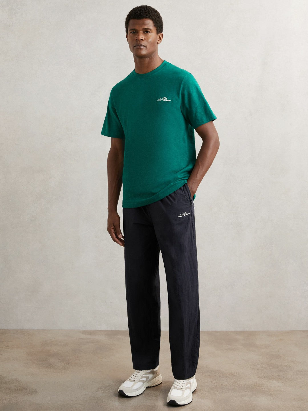 Les Deux Technical Logo Joggers Dark Navy | Men
