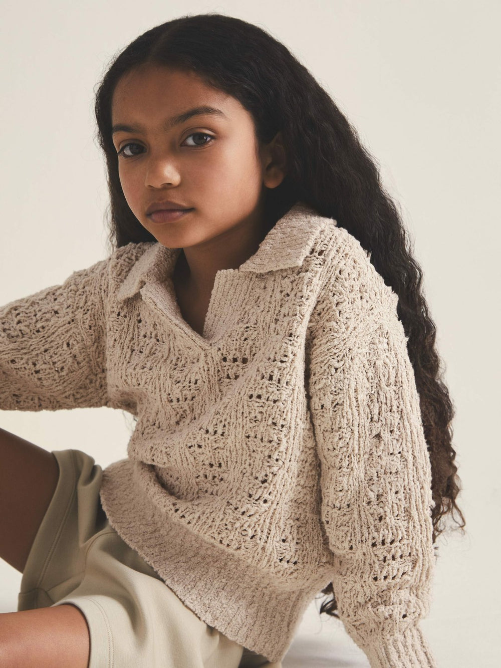 9-13 yrs  | 100 Ciels Bouclé Jumper Neutral | Children & Baby