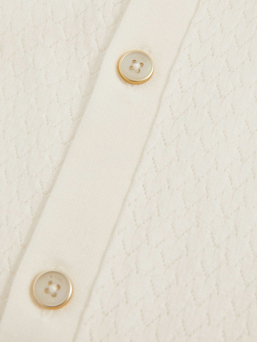 Textured Knit Button-Through Shirt White | Men