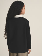 4-9 yrs  | Les 100 Ciels Polo Sweatshirt Black | Children & Baby