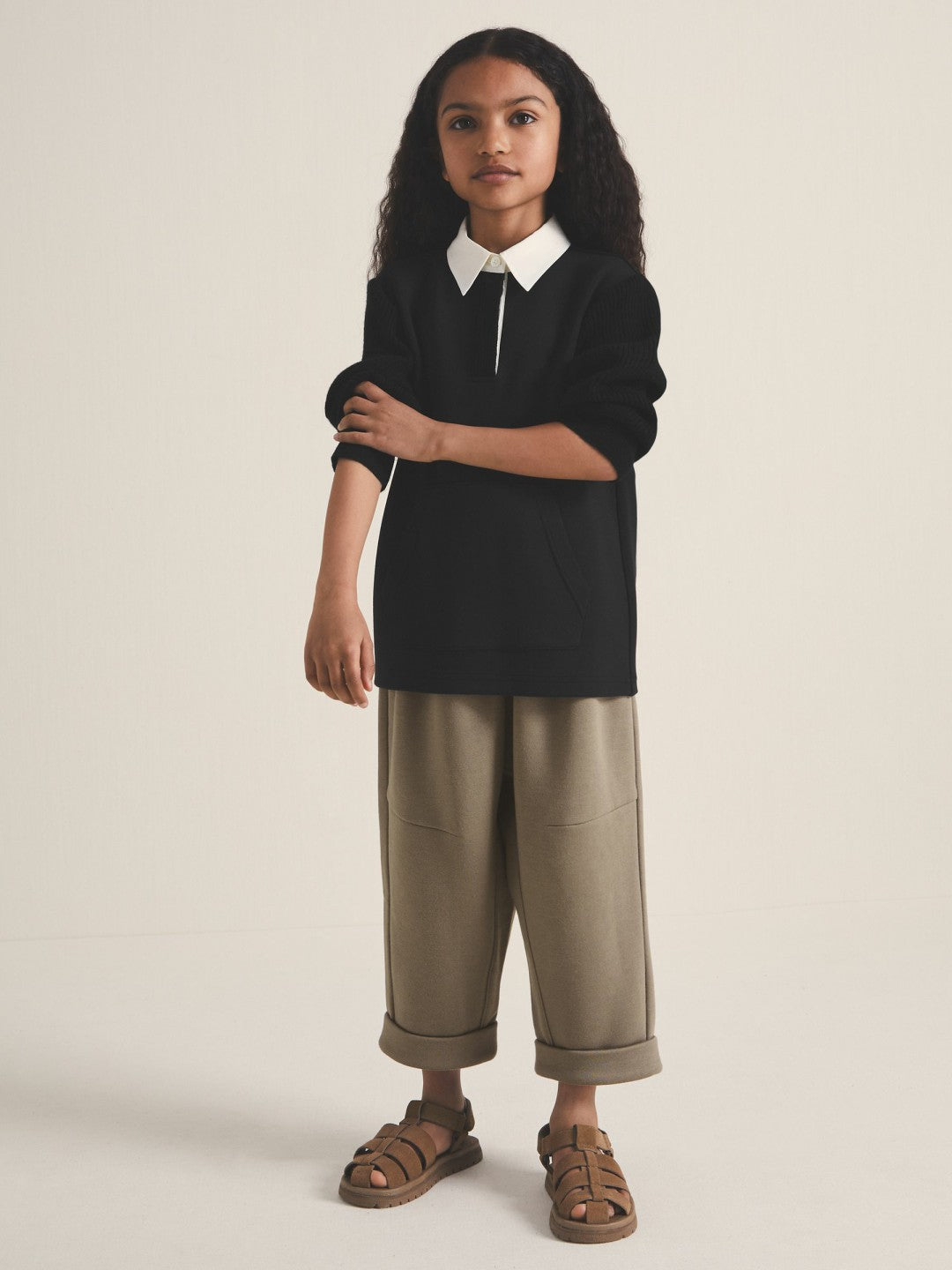 9-13 yrs  | Les 100 Ciels Polo Sweatshirt Black | Children & Baby