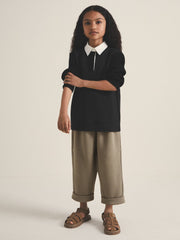 9-13 yrs  | Les 100 Ciels Polo Sweatshirt Black | Children & Baby