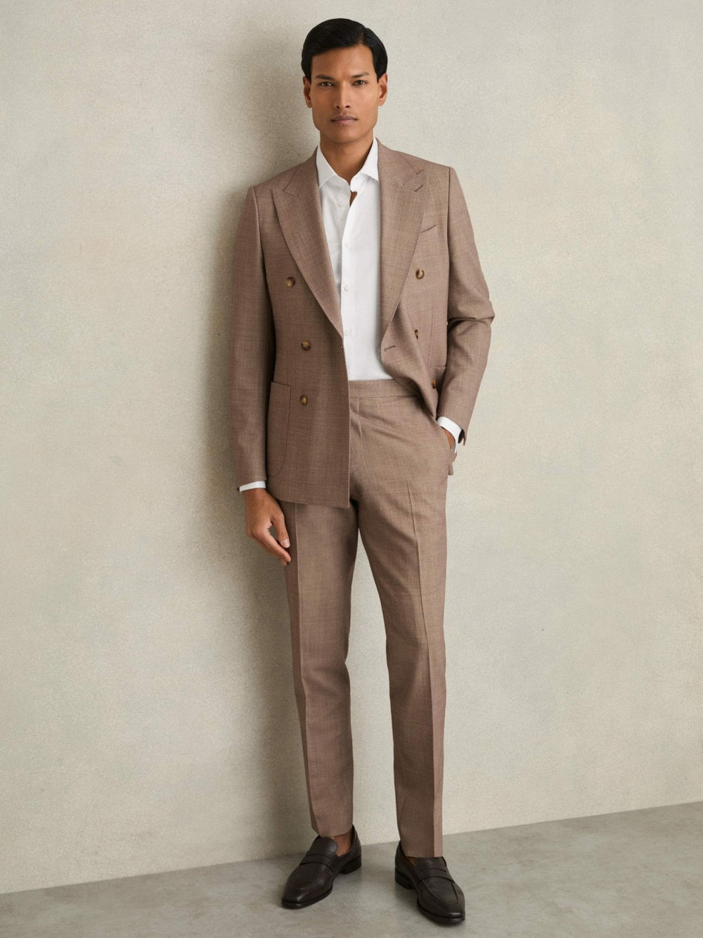 Slim Fit Slim-Fit Cotton-Sateen Shirt White | Men