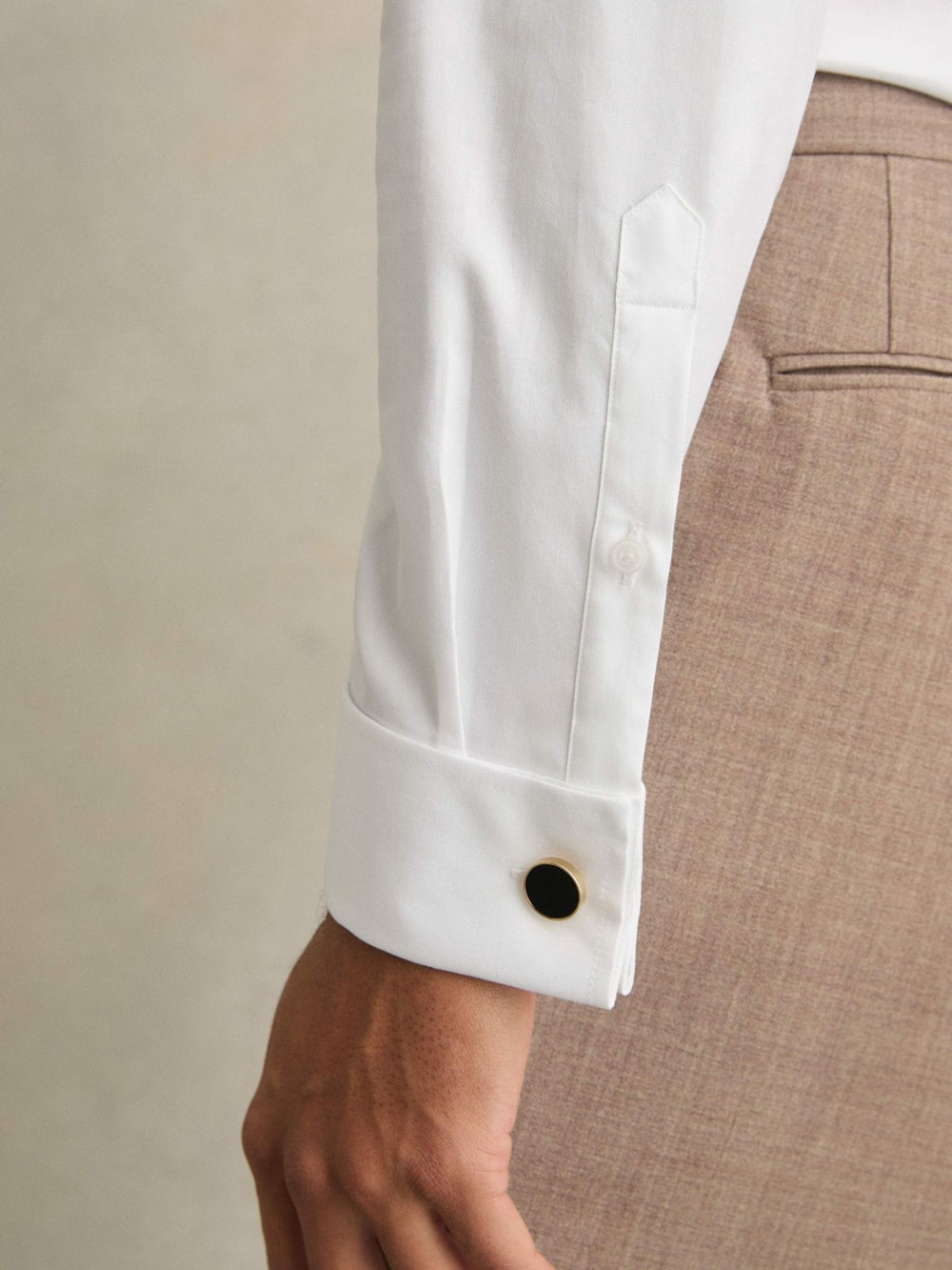 Slim Fit Slim-Fit Cotton-Sateen Shirt White | Men