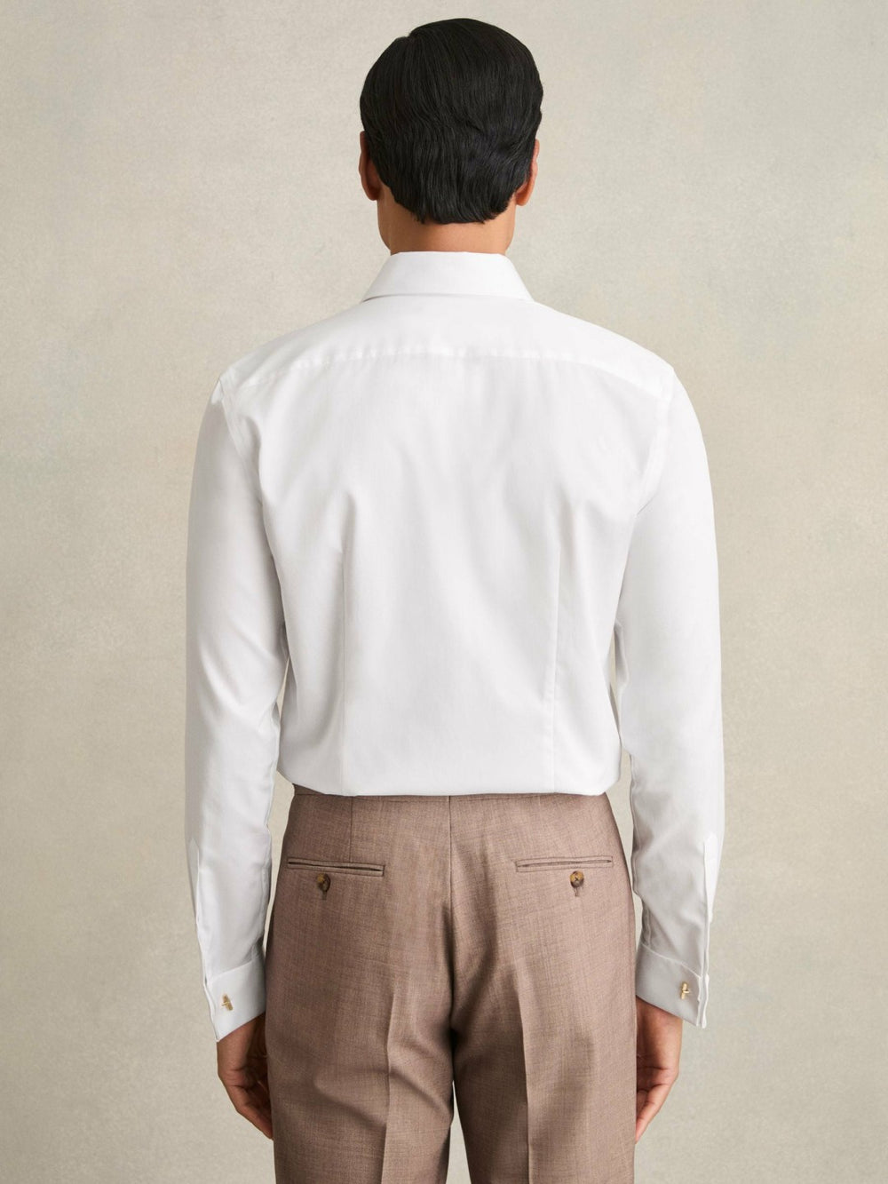 Slim Fit Slim-Fit Cotton-Sateen Shirt White | Men