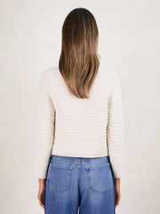 Paige Textured-Knit Cardigan Ivory | Women