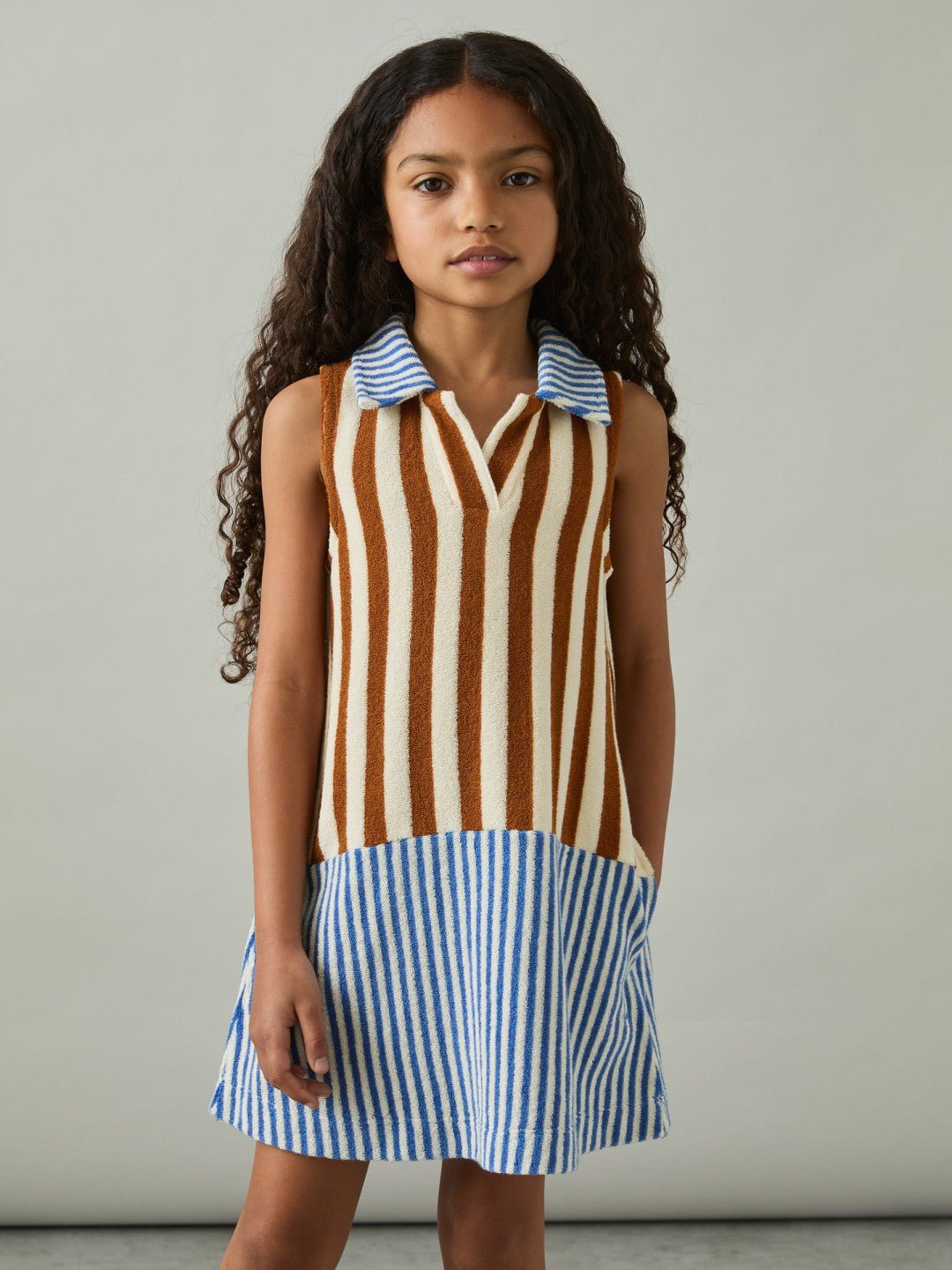 4-9 yrs Towelling Stripe Dress Multi | Children & Baby