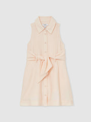 13-14 yrs Tie-Waist Collared Dress Pink | Children & Baby